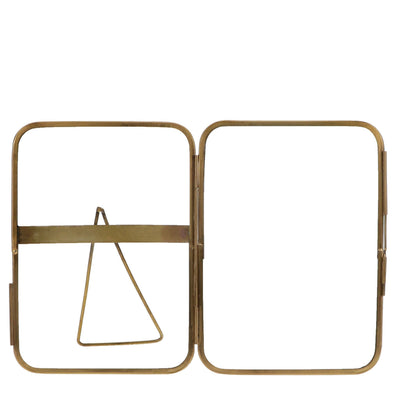 Rounded Standing Brass Frame 13x18cm