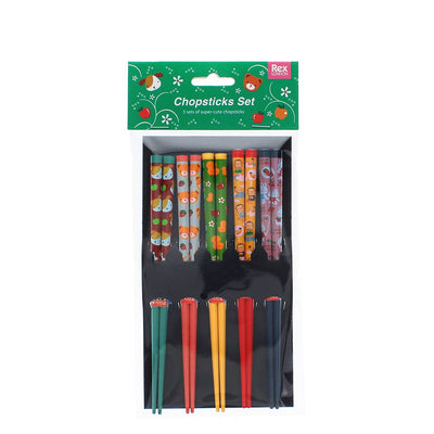 Children's Bamboo Chopsticks - Set of 5