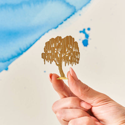 Tiny Tree Brass Ornament - Willow