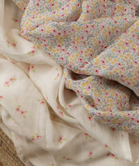 Extra Large Organic Baby Muslins, Set of 2 - Wildflower Garden / Anemone