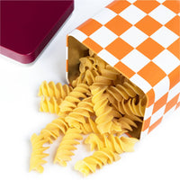 Airtight Tin Storage Container: Check Orange