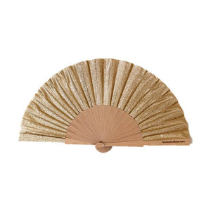 Champagne Gold Glitter fan - 23cm
