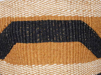 The Basket Room - KADI: Geometric Natural and Black Baskets: Stripes & Checks - Medium