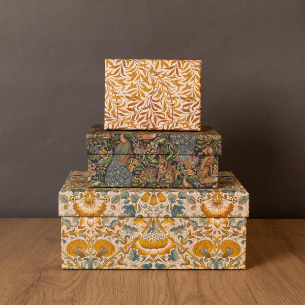 Penny Kennedy Ltd - William Morris Gift Box Set of 3 with Tags Blue Gold