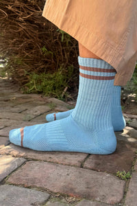 Extended Boyfriend Socks - Powder Blue
