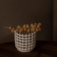 Ceramic Basket - Small - Off White