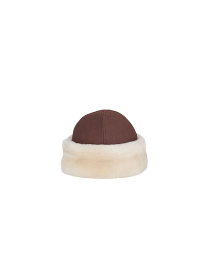 Dora Shearling Hat - Hot Fudge Brown