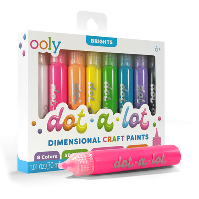 Dot-A-Lot - Dimensional Craft Paint - Bright (Set of 8)