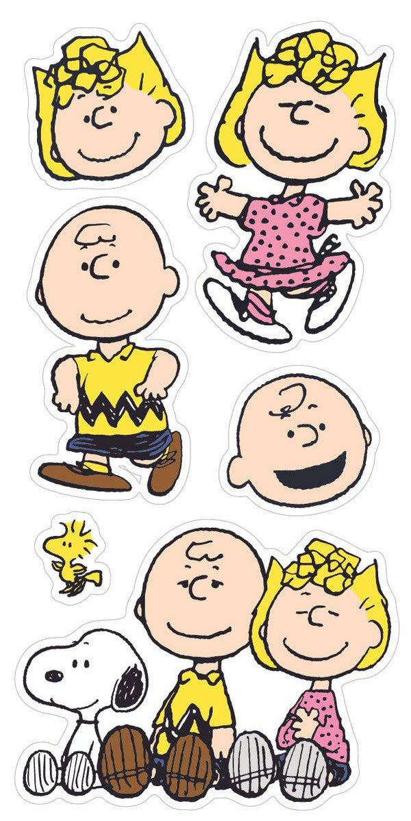 Charlie Brown & Sally Stickers on the Roll - one sheet