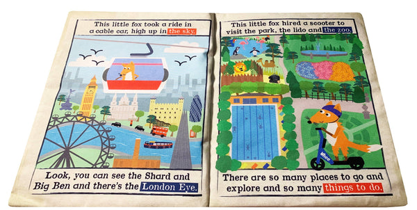 Crinkly Cloth Newspaper - Little Fox went to London