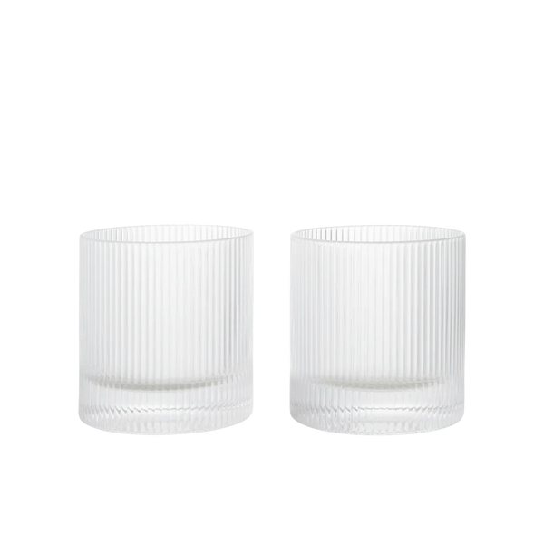 Ripple Tumbler Glasses - Set of 2 - Clear