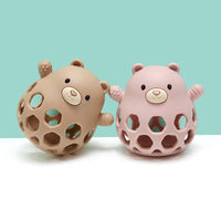 Silicone Motor Skills Ball Bear - Soft Pink