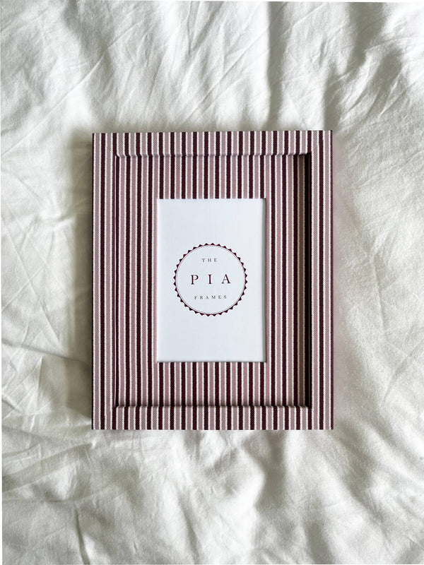 Blush & Burgundy Zigzag Frame: 10x8in (7x5in)