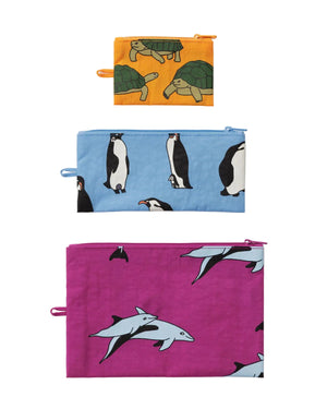 Flat Pouch Set - Vacation Animals