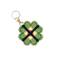 Keyring Flower Press - Greens & Yellows