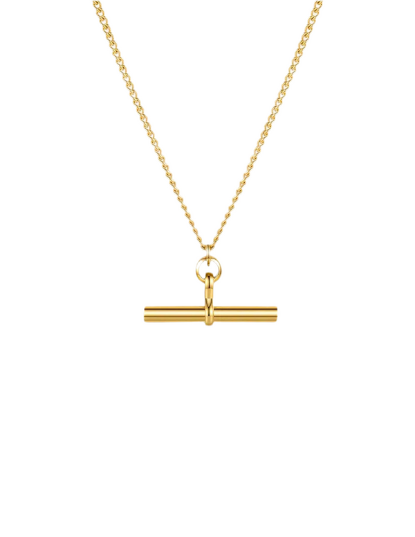 T-Bar Chain Necklace - Gold