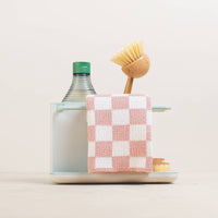 Reusable & Eco-Friendly Cotton Dishcloths: Check Mustard
