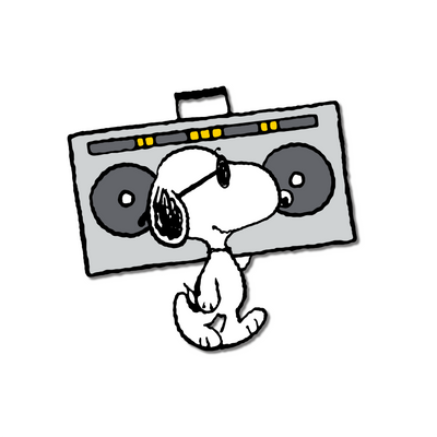 Peanuts Music is Life Pin - Boombox