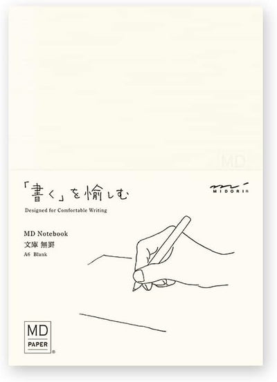MD Notebook, Paperback Unruled, A6 Blank