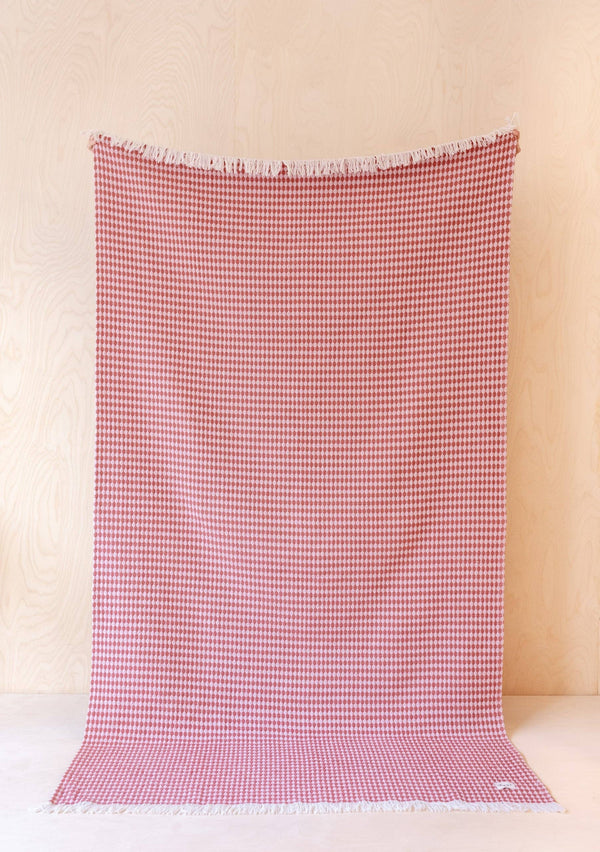 Cotton Throw in Pink Argyle