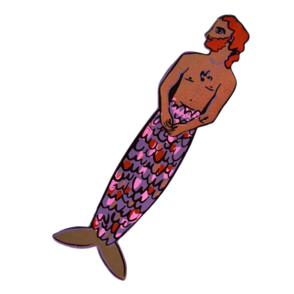 Mer-Man Bookmark - Lilac