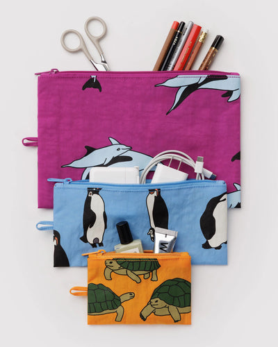 Flat Pouch Set - Vacation Animals
