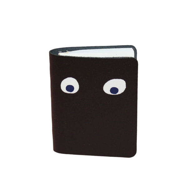 Googly Eye Mini Leather Notebook - Black
