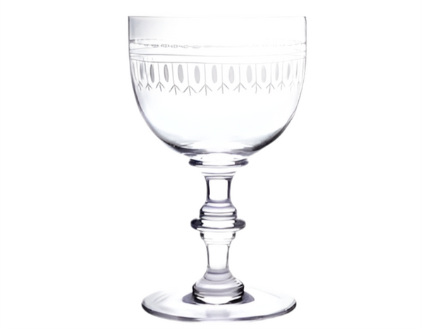 Wine Goblets with Ovals Design - Set of 4