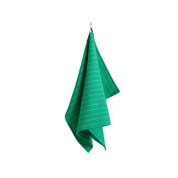 Canteen Tea Towel - Emerald Pinstripe