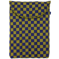 Puffy Laptop Sleeve 16"- Pear Navy Check