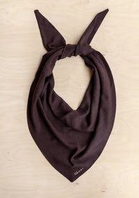 Large Merino Triangle Scarf in Brown