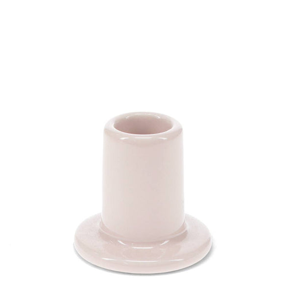 Ceramic Tube Candle Holder - Taupe