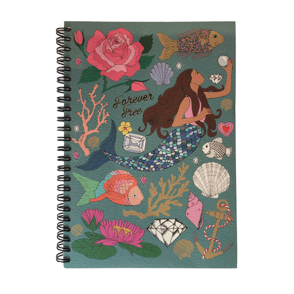 A5 Spiral Notebook - Mermaid Treasure