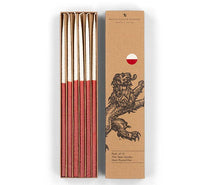 Thin Taper Candles in Guardsman Red and Pearl - Set of 66