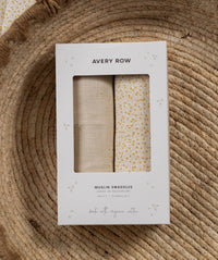 Organic Baby Muslins, Set of 2 - Wild Chamomile / Daisy Meadow