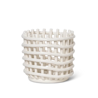 Ceramic Basket - Small - Off White