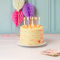 Long Pink and Gold Birthday Candles | 16 Pack |
