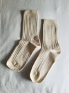 Her Socks - Mercerized Combed Cotton Rib: True Black