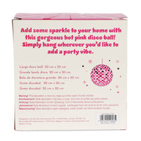 Hanging disco ball (20cm) - Pink