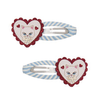 Scalloped Kitty Hair Clips