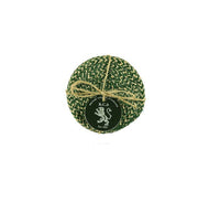 Jute Coasters in Olive Green/Natural, Tied Set of 4