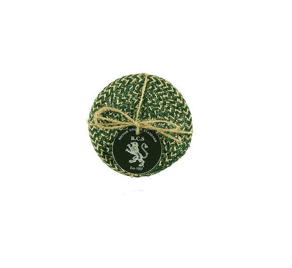 Jute Coasters in Olive Green/Natural, Tied Set of 4