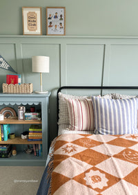 Lambswool Baby Blanket in Harlequin Jacquard