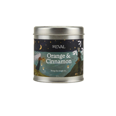 Orange & Cinnamon Scented Tin Candle