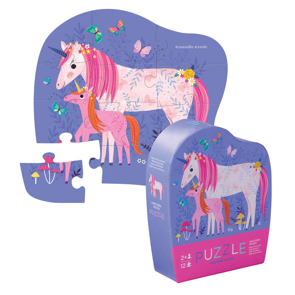 Crocodile Creek 12 piece Mini FSC Kids Puzzle Unicorn Magic