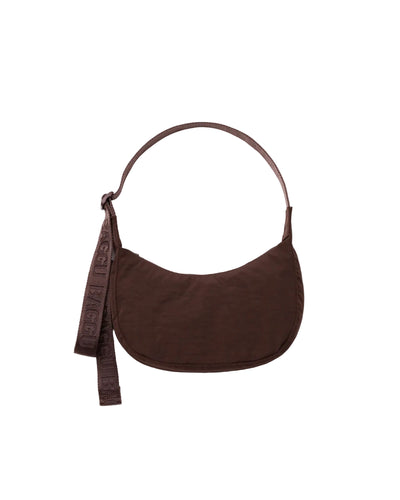 Small Nylon Crescent Bag - Coffee