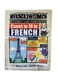 Nursery Times Crinkly Newspaper - Count to 10 in French