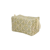 Large Toiletry Bag - Floral Lattice Buttercream