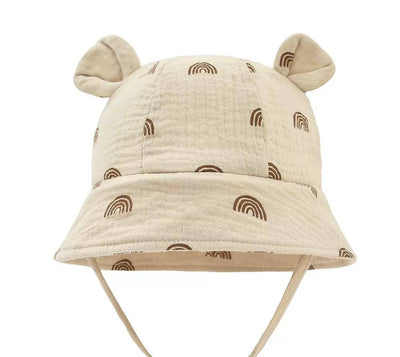 Hydrophilic Baby Sun Hat - Beige Rainbow
