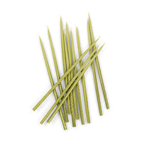 Thin Taper Candles in Olive Green - Set of 12